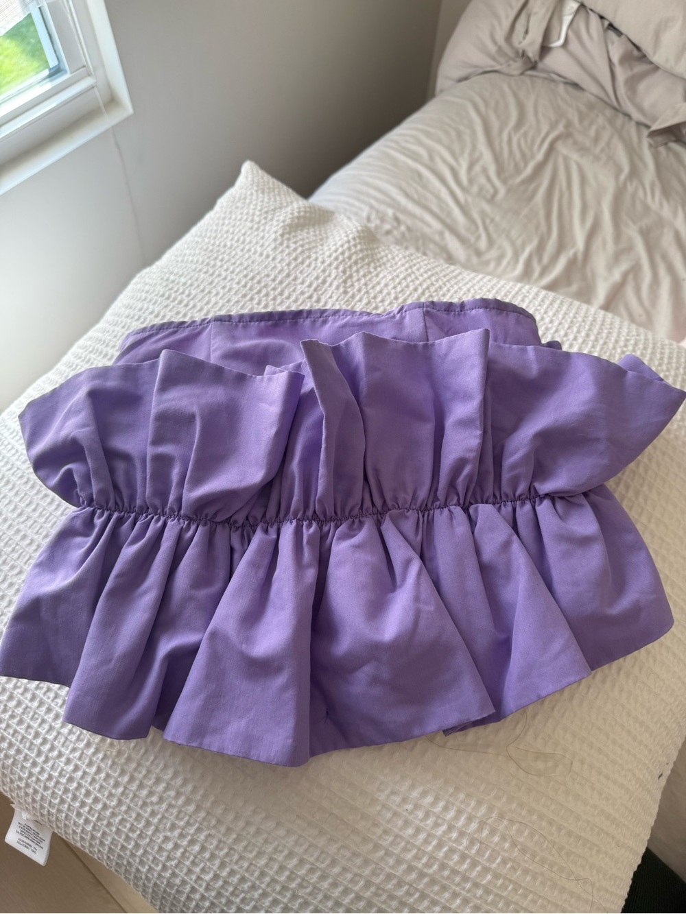 Lavender Ruffled Mini Skirt - Women's